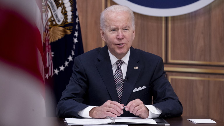 US President Joe Biden hosts a virtual meeting of the Major Economies Forum on Energy and Climate (MEF)